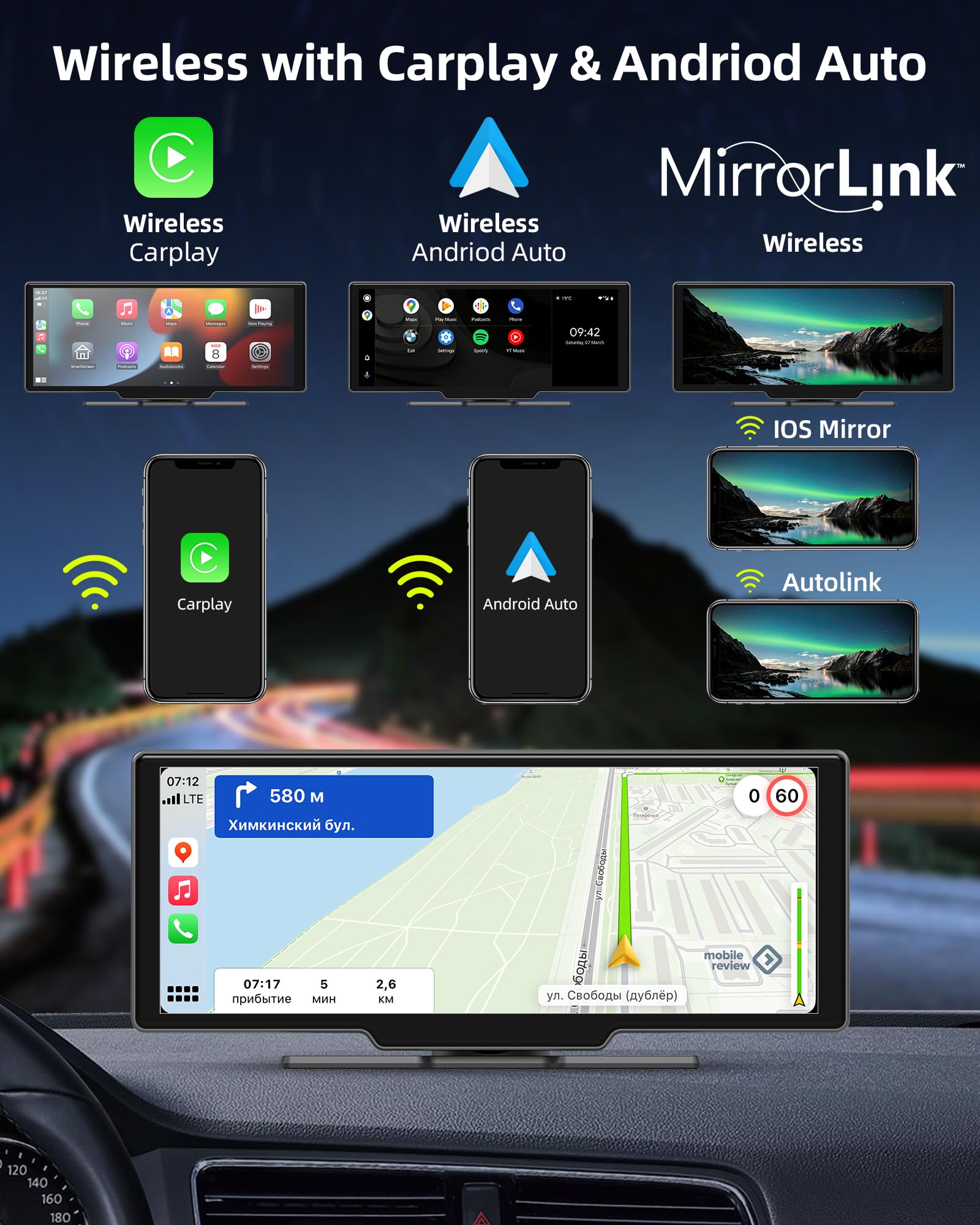 Display Wireless Carplay 10.26 Pollici - Dettaglio