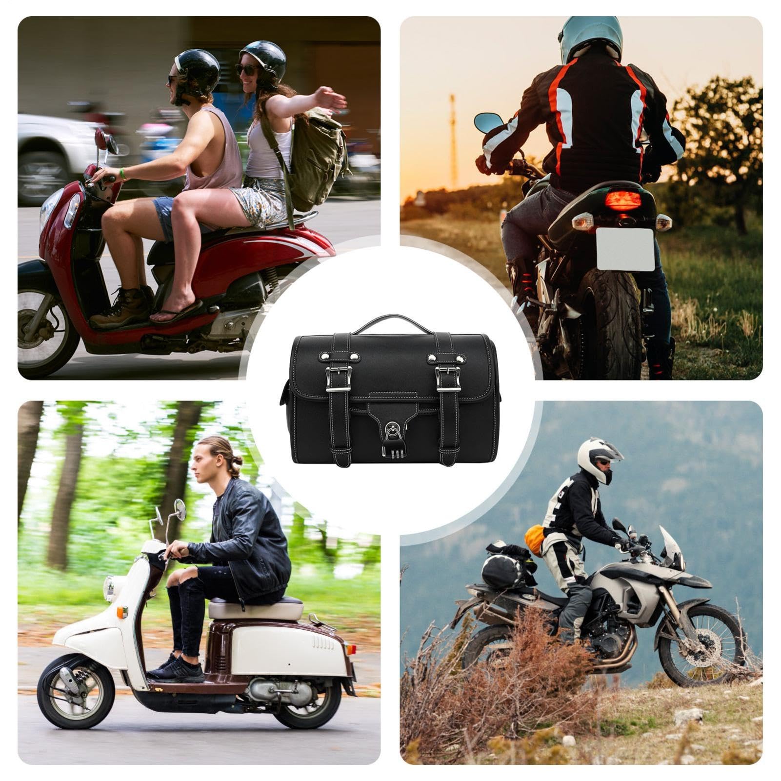 Generico da sella, da coda per - Borse per portapacchi per retrò | per attrezzi multifunzionale per la maggior parte delle motociclette, per per lunghi viaggi