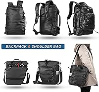 Vista 2 de HUNTVP Bolsa de Bicicleta Bolsa de Alforja de Bicicleta 3 en 1 Bolsa de Sillín con Portaequipajes Mochila Bolsa de Asiento Trasero Bolsa de Hombro