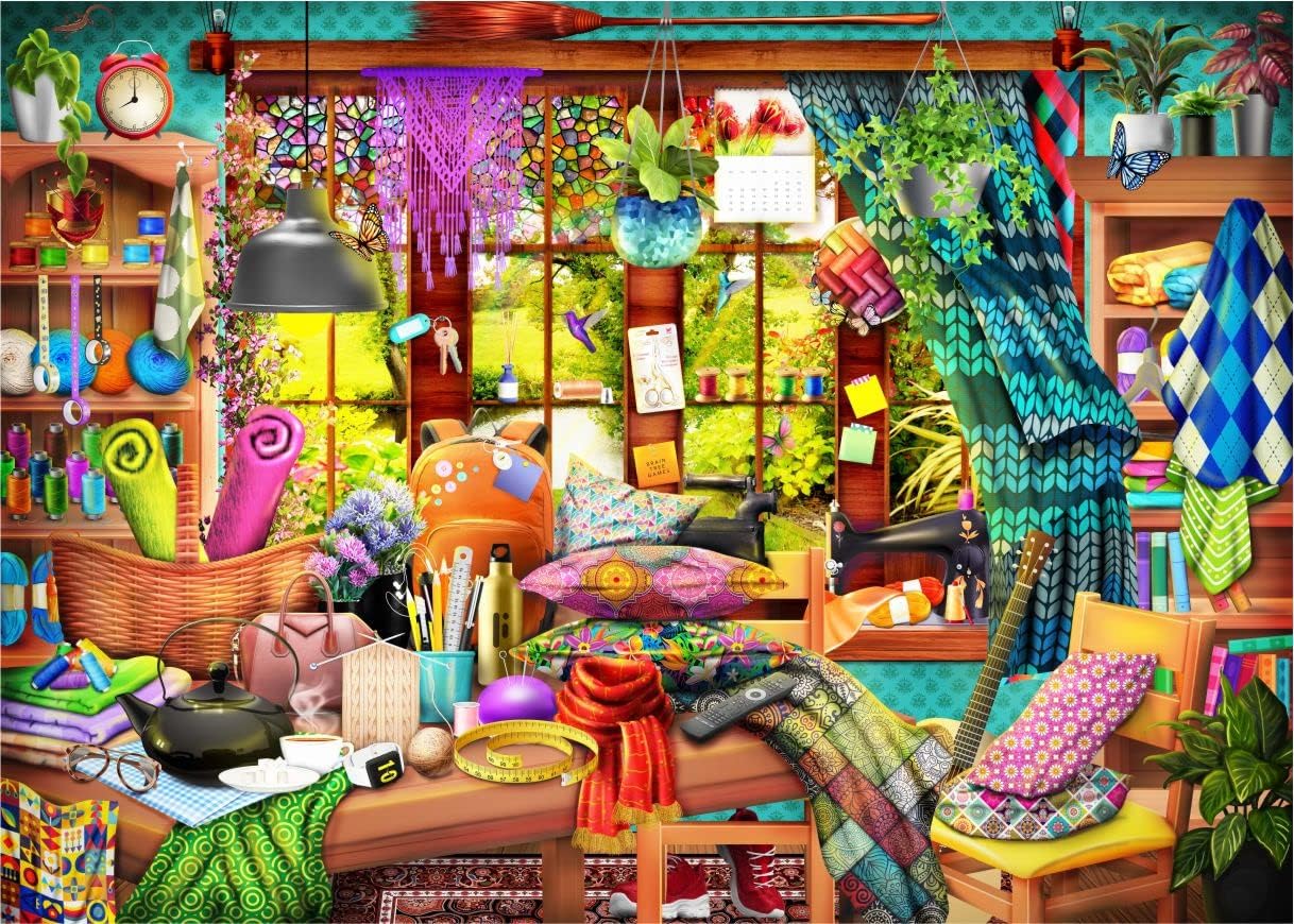 Brain Tree - Mom's Workshop 1000 Pieces Jigsaw Puzzle for Adults: With Droplet Technology for Anti Glare & Soft Touch