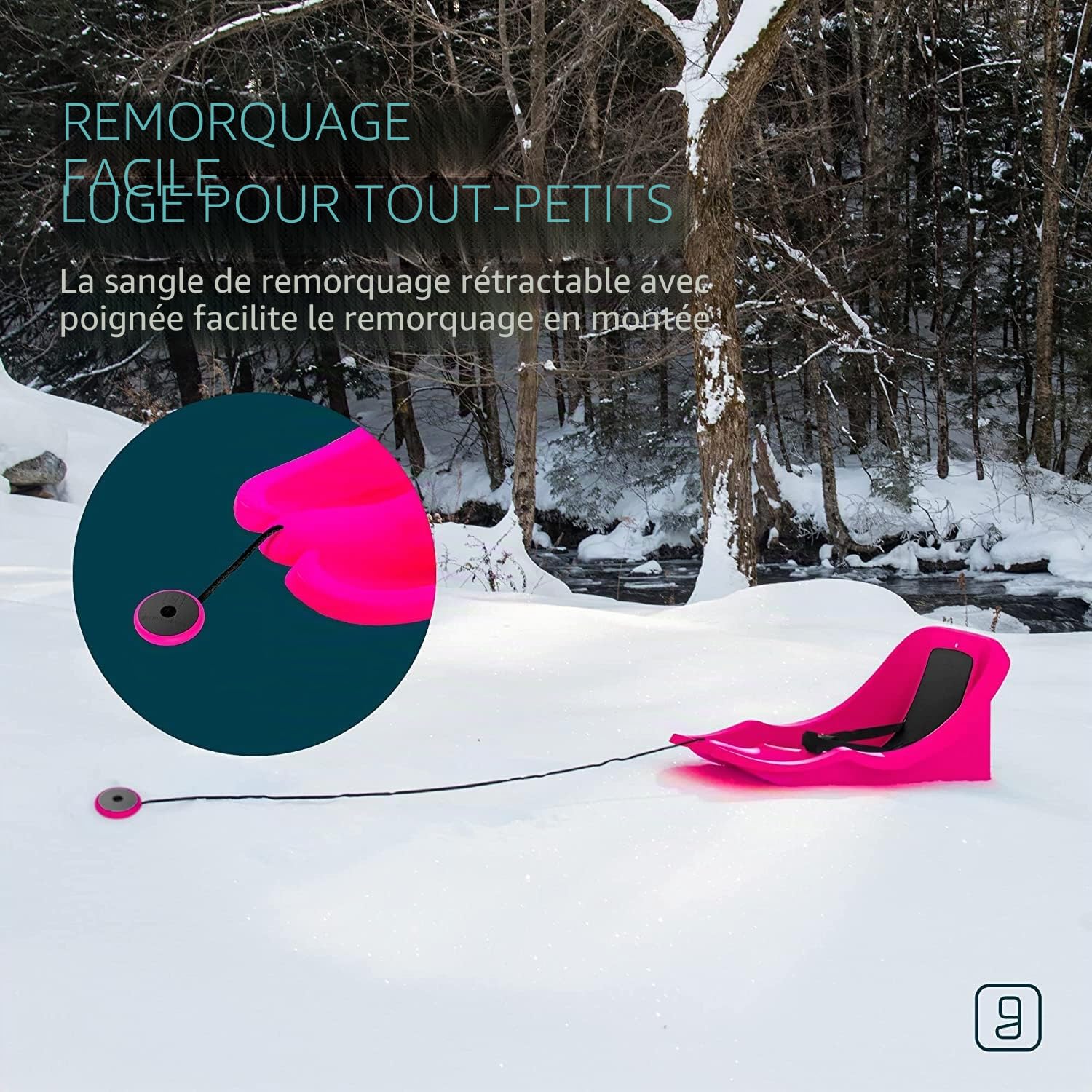 Gizmo Riders Luge pour bébé de 6 mois à 3 ans avec ceinture de sécurité - Luge Bob en plastique de qualité supérieure - Rose