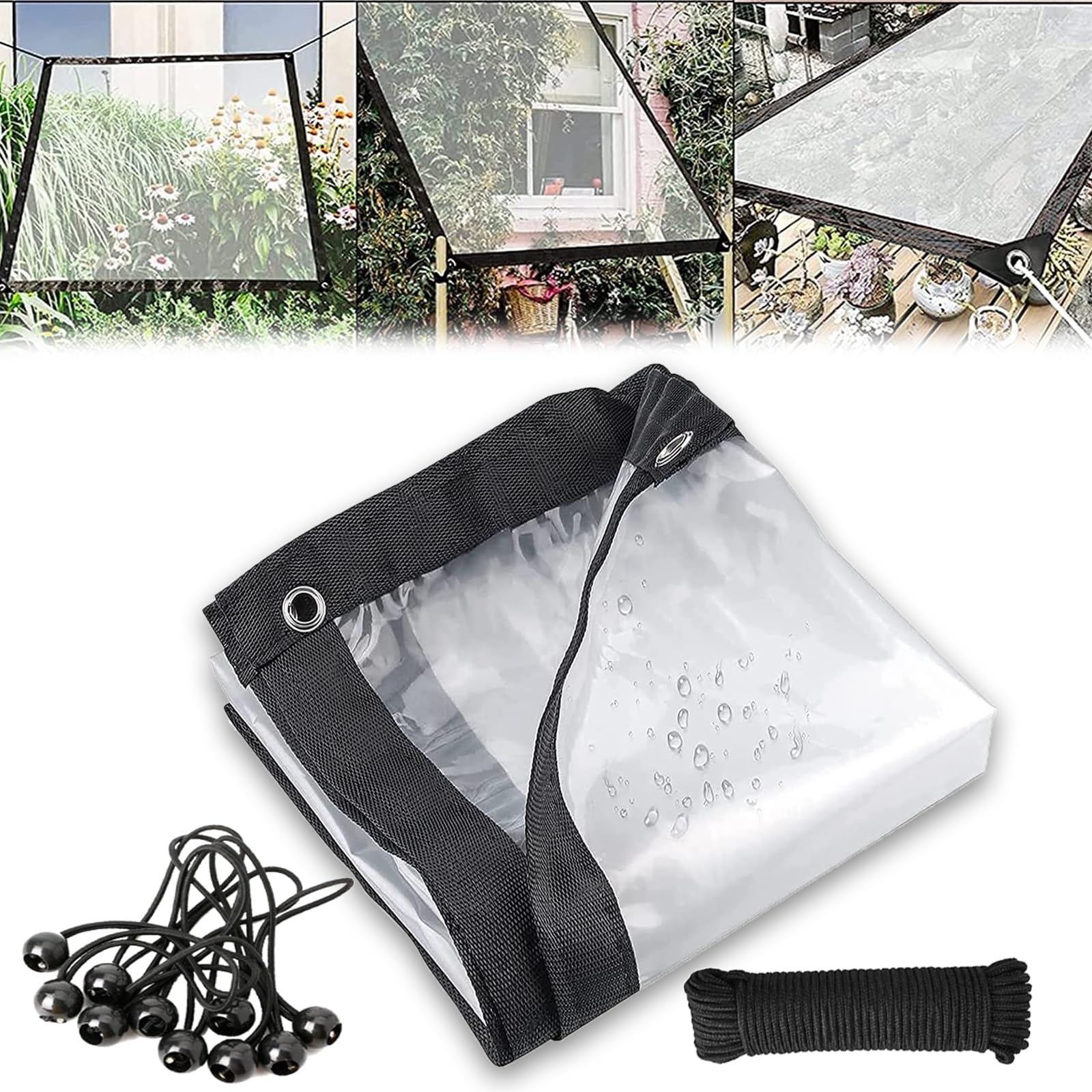 Bâche en vinyle transparent bâche robuste aux déchirures bâche imperméable voiture