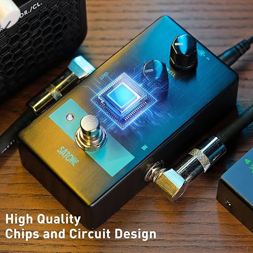 Miniatura 9 de Satone S806 Tubo Overdrive Pedal de efecto de guitarra eléctrica - Pedal de metal acústico preestablecido con efecto de sobremarcha de impulso medio