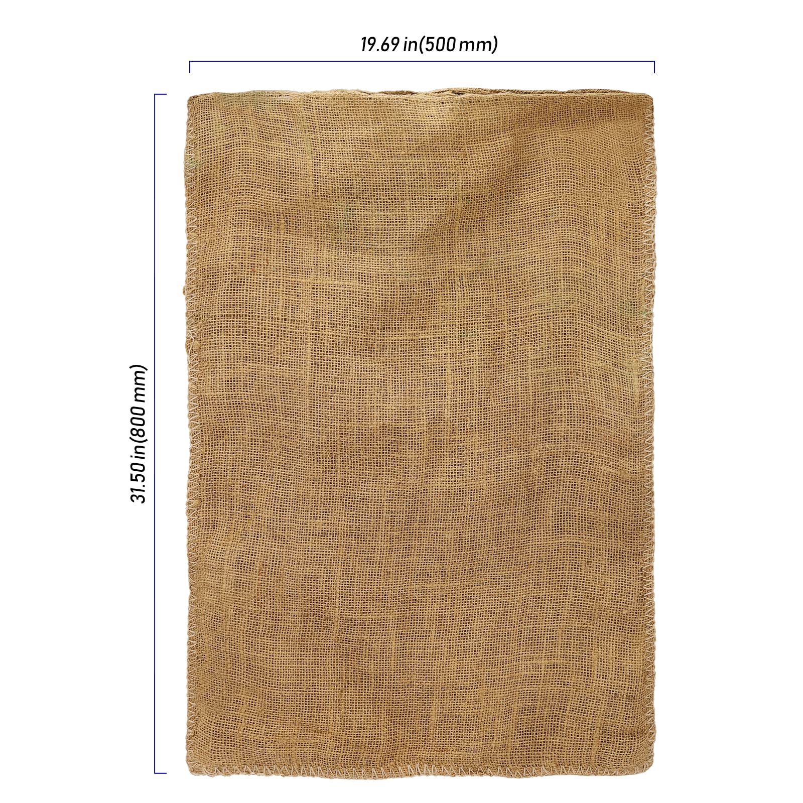ZEONHEI 6 Pack 50 x 80cm Large Jute Sacks, Natural Hessian Potato and Vegetable Sack - Image 2