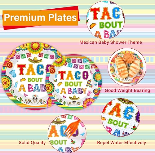 Miniatura 311 de 96 piezas de suministros de fiesta de cumpleaños florales de cumpleaños, platos de papel, servilletas, flores de oro rosa, decoraciones de fiesta