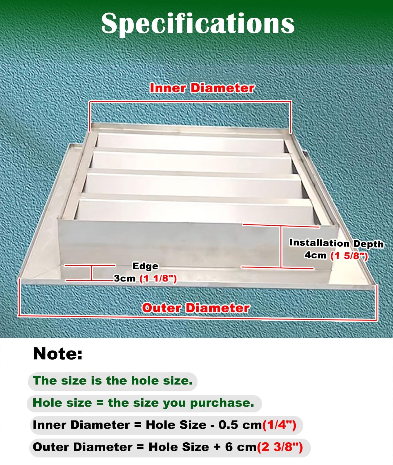 Ventilación de acero inoxidable 304 para paredes exteriores, rejilla de aire resistente a la intemperie para cobertizos y graneros, rejilla de ventilación para cajas generadoras, disipación de calor