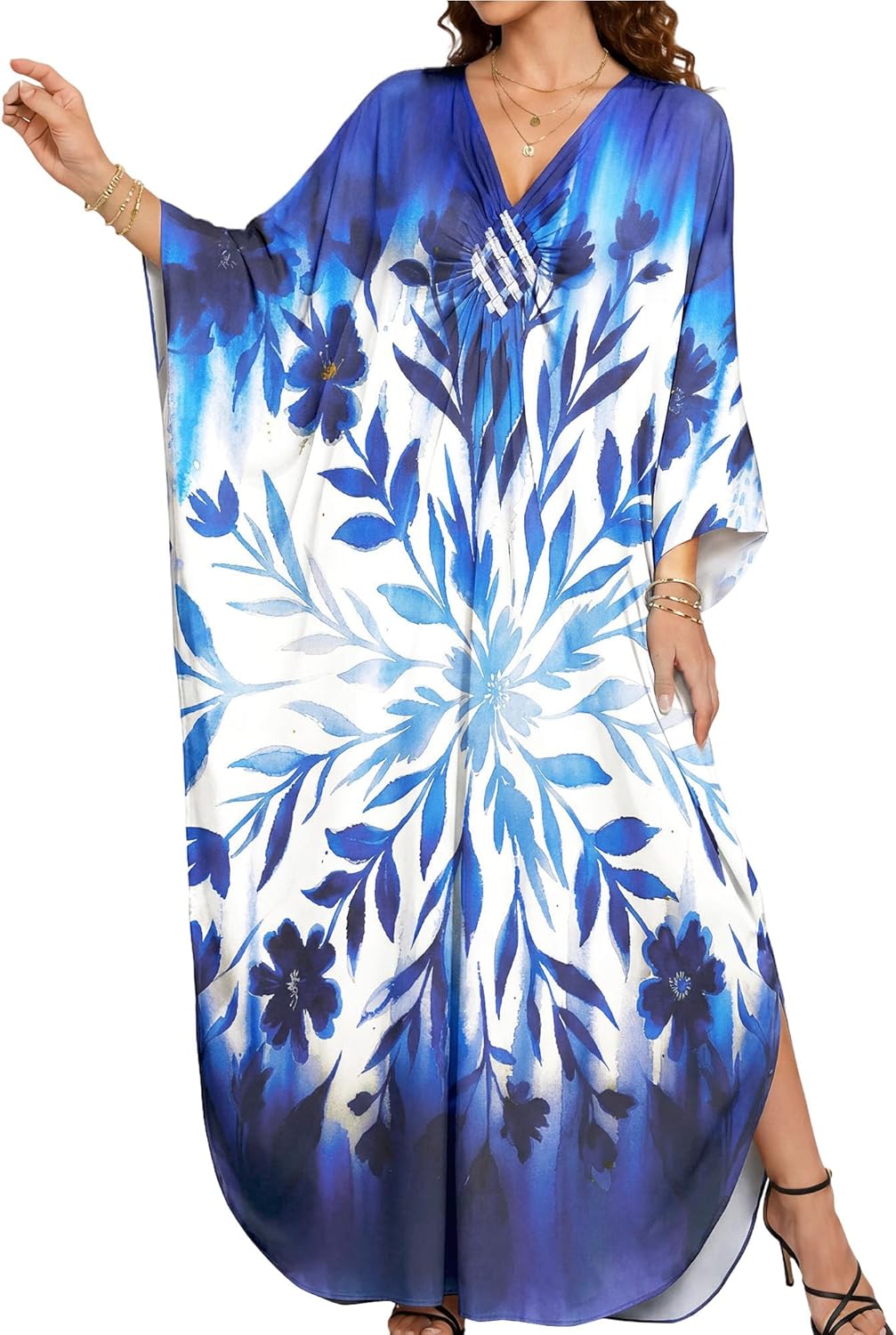 Kaftan dresses plus size for women beach cover up dress