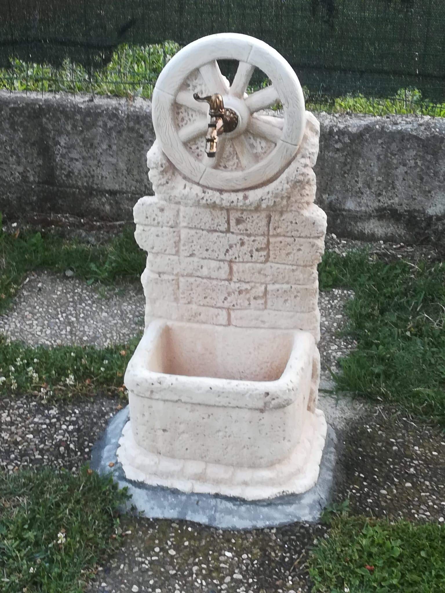FONTANA PER GIARDINO RUOTA DA RUBINETTO