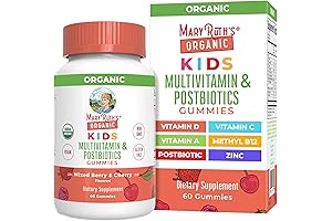 Mary Ruth's USDA Organic Kids Multivitamin Gummies + Postbiotics