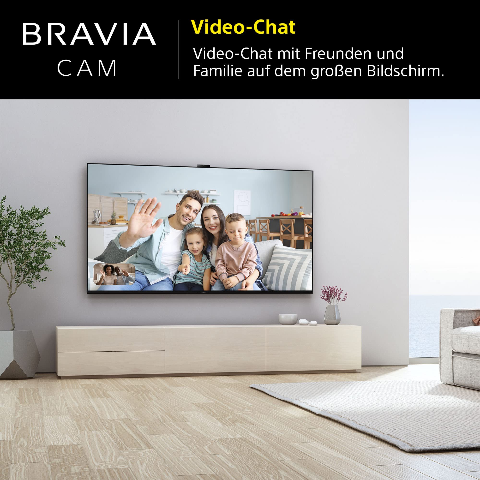 Sony BRAVIA CAM CMU-BC1 - TV-Zubehör für 2022 BRAVIA XR und X1 Web Cam USB-Anschluss schwarz