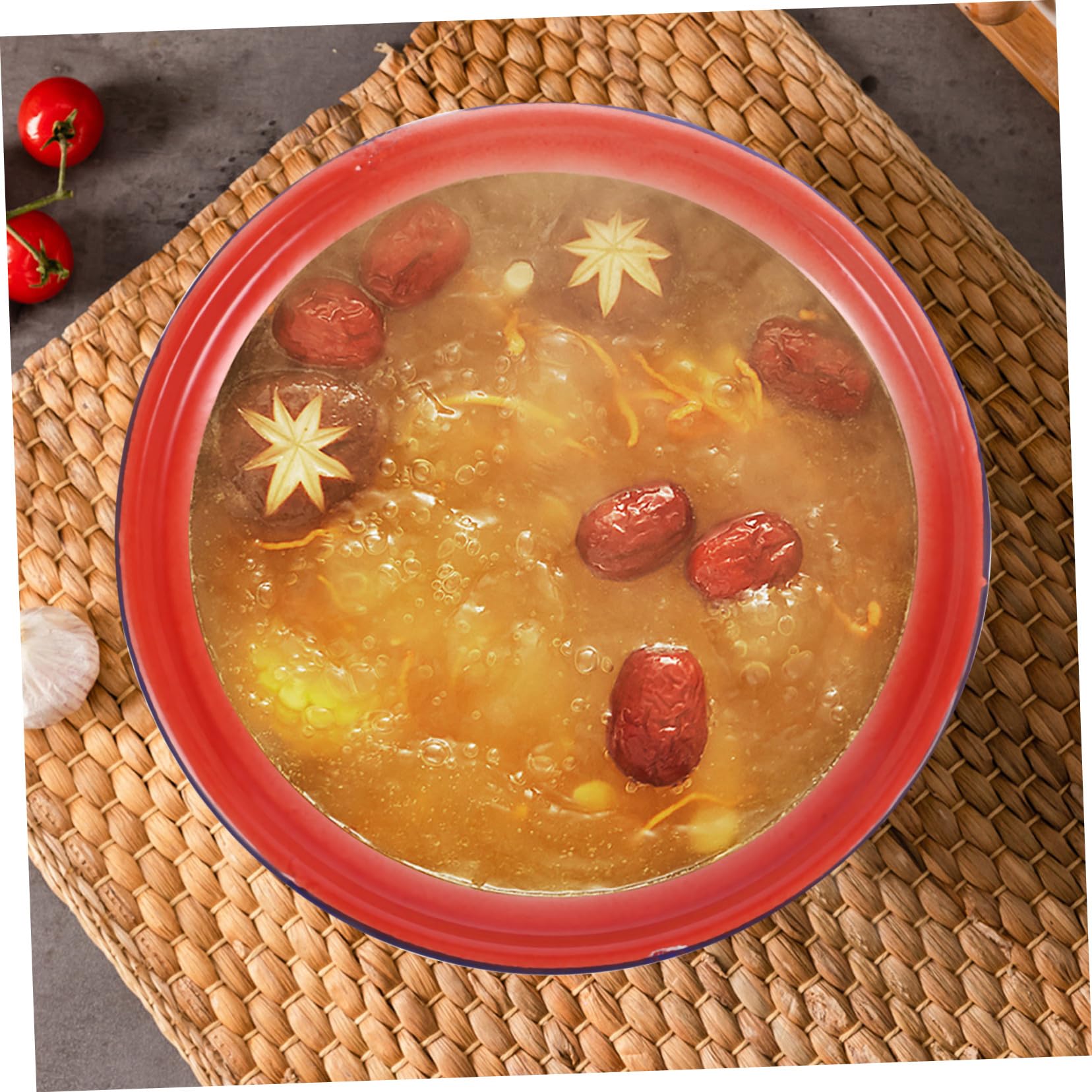 Plato Esmaltado Vintage 5 Piezas, Elegante y Compacto para Picnic Camping | Diseño Delicado y Reutilizable, Adecuado para Servir Frutas y Platos, Estilo Clásico, Acabado de Esmalte Estilo Aleatorio