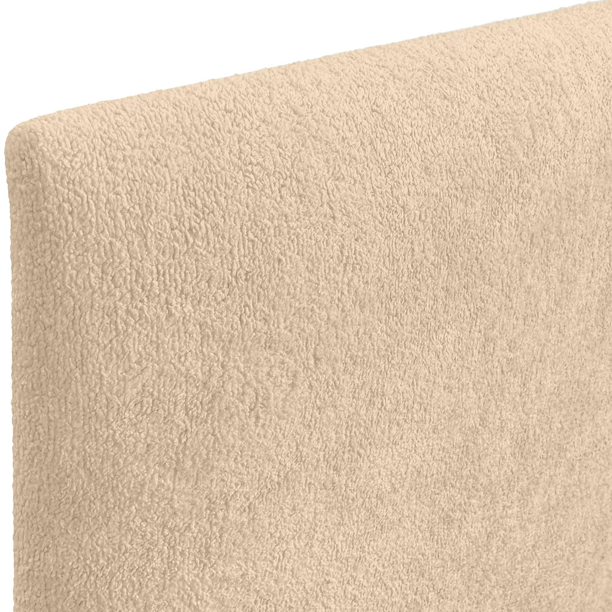 DHOME Testiera con Finitura in Spugna Soft Rivestimento Liscio con Piedini Tessuto Morbido per Pannelli Acustici Testiere Fonoassorbenti e Camere da Letto (145cm, 4cm - 125 Al., Beige)
