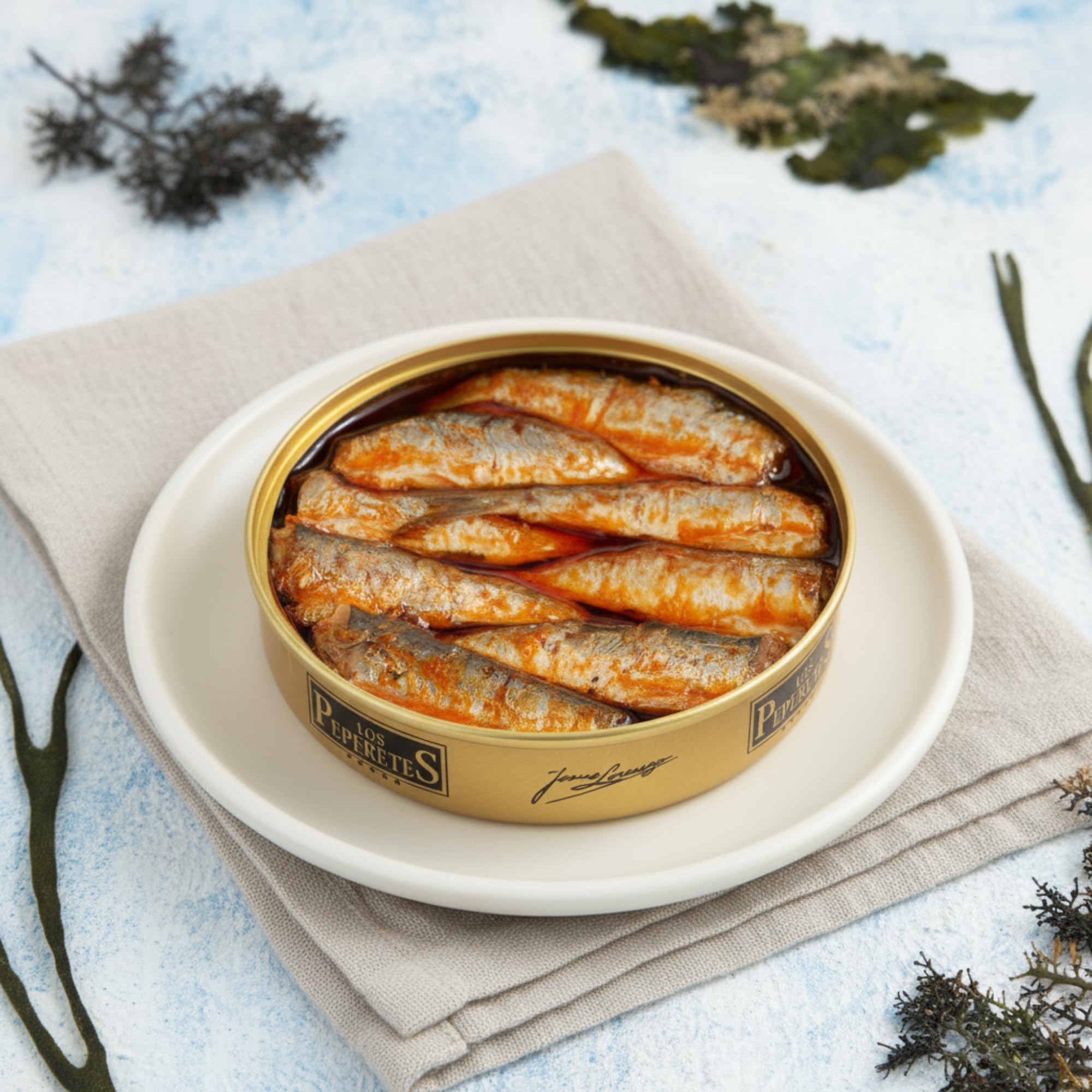 LOS PEPERETES x3 Lata Sardinillas en Escabeche 120 g | Sardinas Pequeñas Gourmet Gallegas | Conserva Artesanal en Aceite de Oliva y Vinagre | Pescado Azul del Atlántico | Sabor Tradicional de Galicia