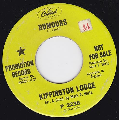 45vinylrecord Rumours/And She Cried (7" DJ/45 rpm)