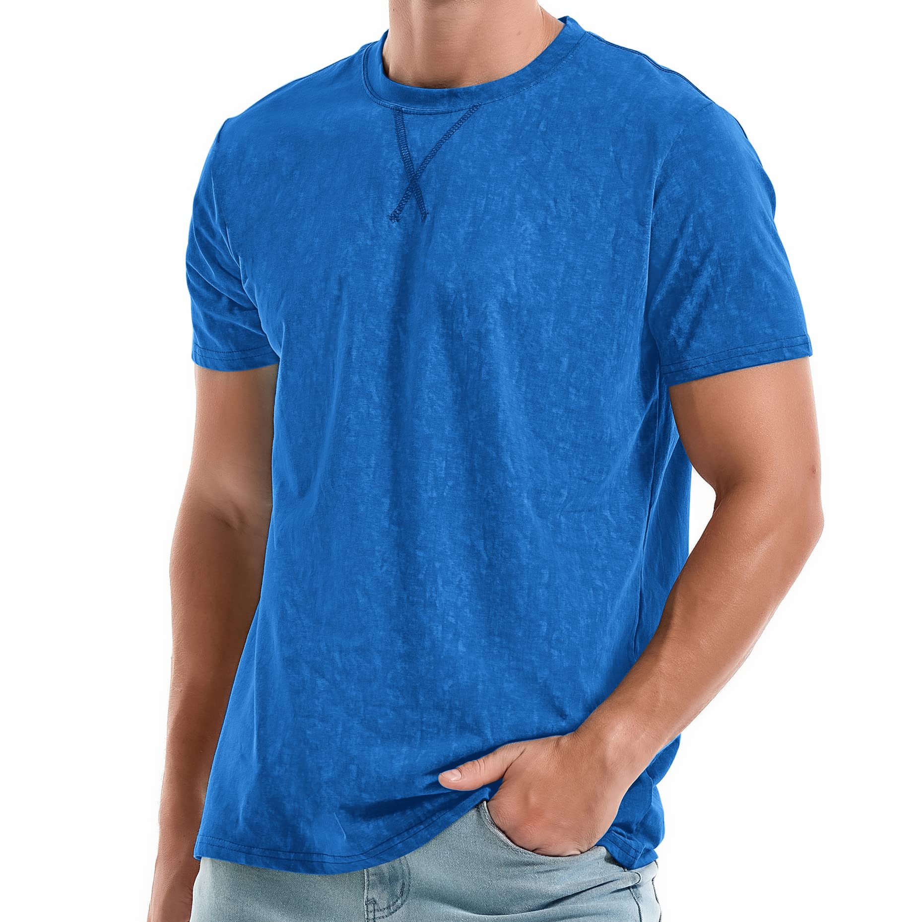 KLIEGOU Men's T-Shirts - Premium Cotton Crew Neck Tees S - 4XL