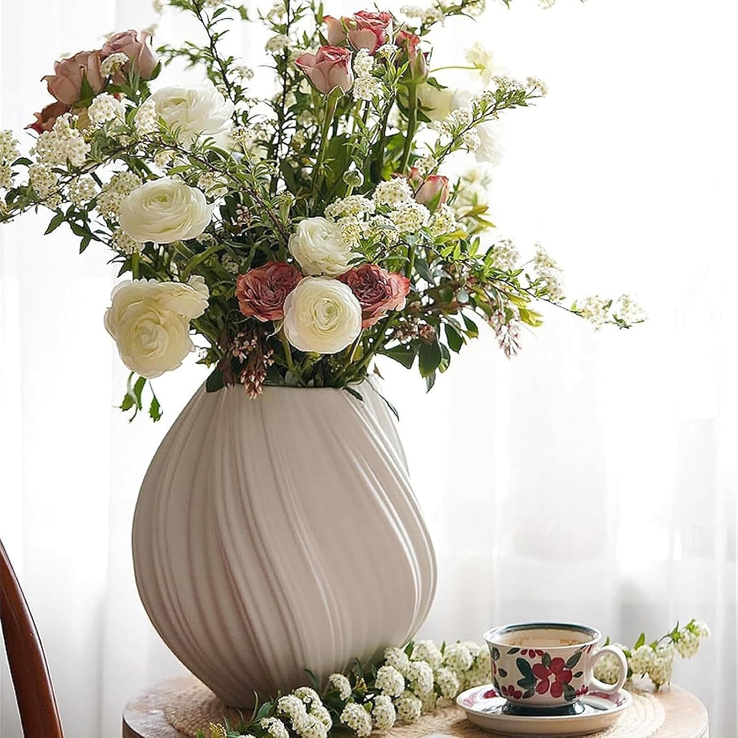 花瓶 陶器 フラワーベース 花器 北欧 おしゃれ 不規則なセラミック花瓶 ドライフラワーの花瓶 一輪挿し ス花瓶 おしゃれ シンプル