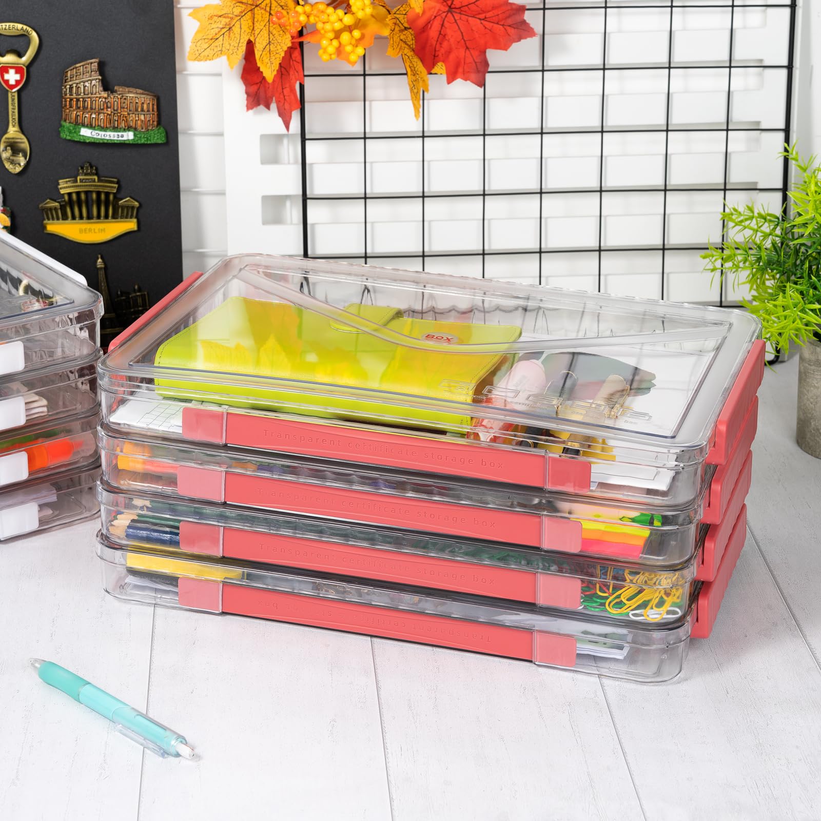 Maletin De Ahorro Winter Shore Portable Plastic Document Bag A4