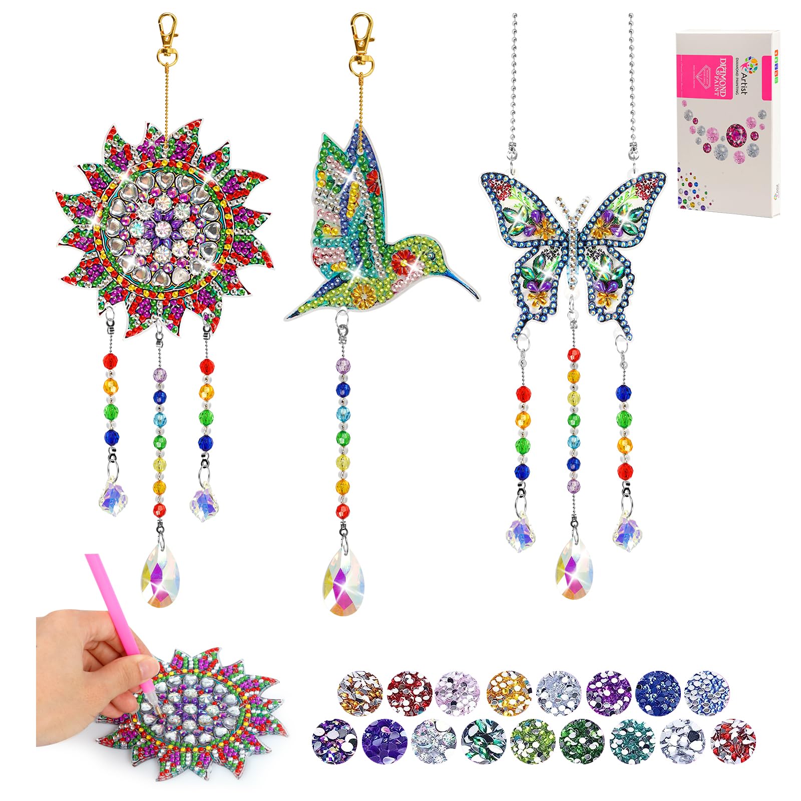 Diamond Painting Mond - DIY Kristall Malerei Als Fensterdeko