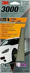 3M Lixa Performance 3000, 8 cm x 23 cm, verniz transparente e tinta, restaura o brilho, ideal para acabamento e polimento detalhados, abrasivo de grau muito fino para acabamentos refinados (03064)