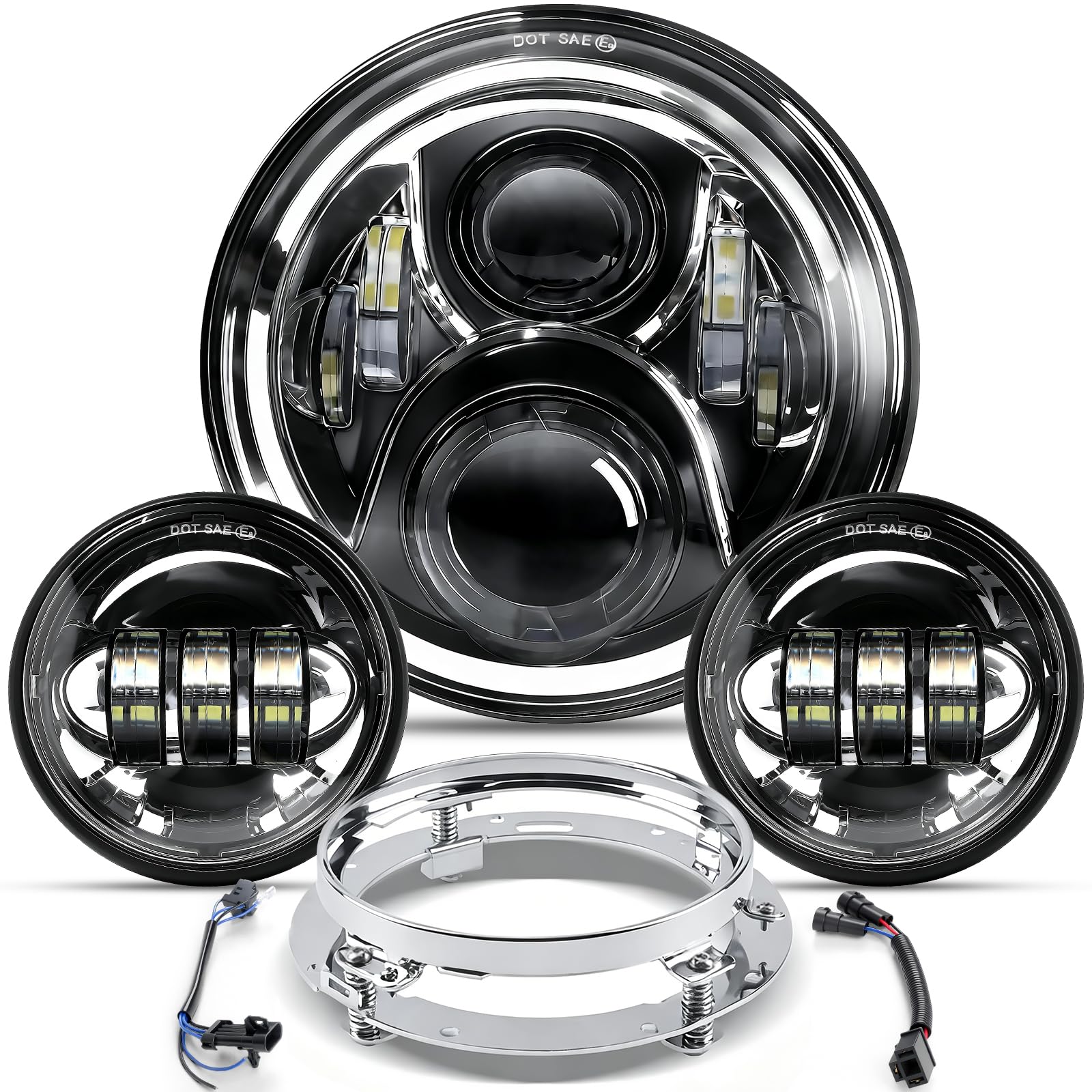 VZ4XZ 7 Inch LED Headlight and Fog Light Kit