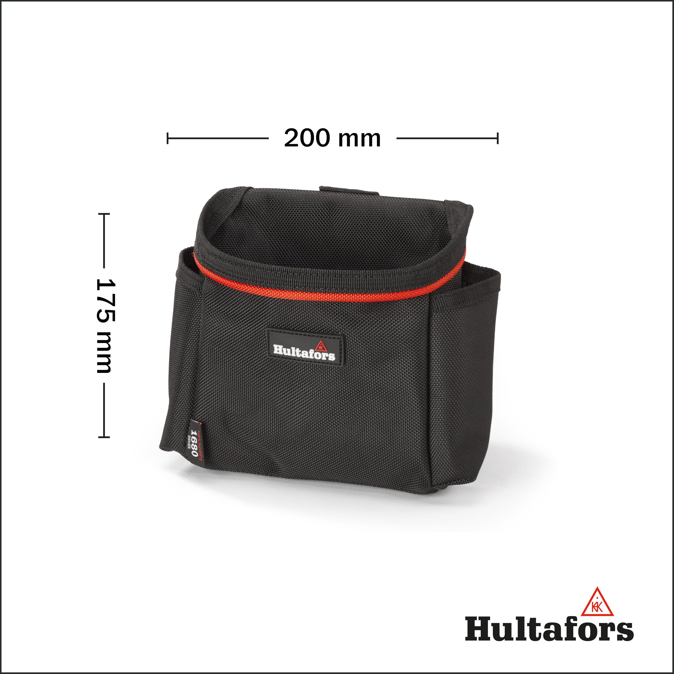 Sac à outils et à clous avec trois compartiments de Hultafors I Sac de ceinture pour clous et vis I Matériau robuste avec 1680 deniers I Idéal pour les artisans, électriciens, couvreurs et bien