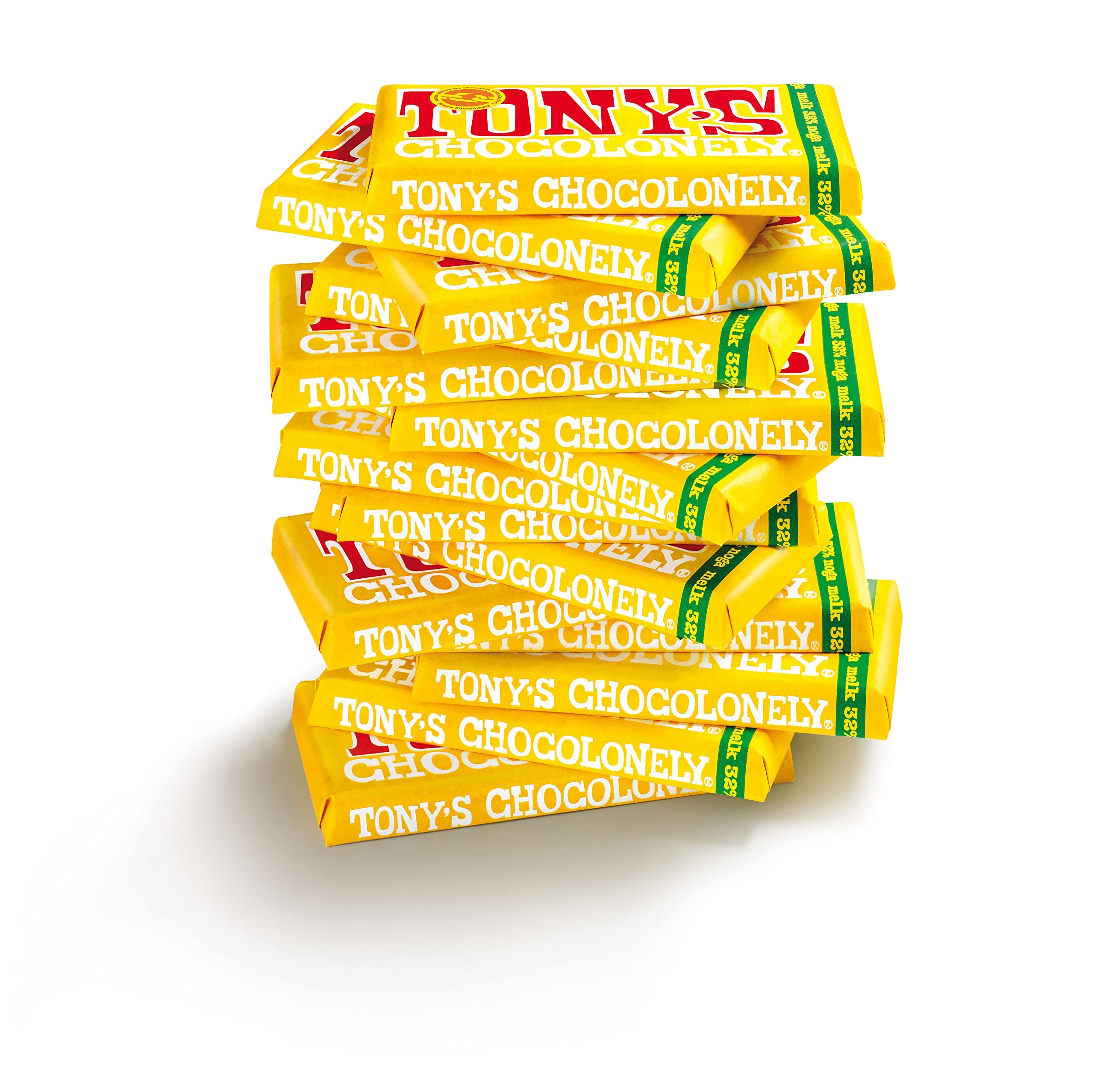 Tony's Chocolonely - Vollmilchschokolade mit Honig und Mandel-Nougat - 32% Kakao - Beltrace Fairtrade - 15 x 180 Gramm -