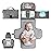 Kopi Baby Portable Diaper Changing Pad - Baby Diaper Changer Travel Bag with Wipes Pocket, Smart Design Portable Changing Mat, Infant Travel Station Kit, Gift for Newborn Girl & Boy - Grey, Premium