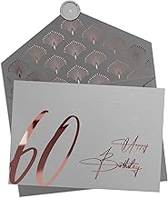 Joli Coon 60 Happy Birthday Folding Card with Envelope and Wax Seal – Birthday Card 60 (German Version)