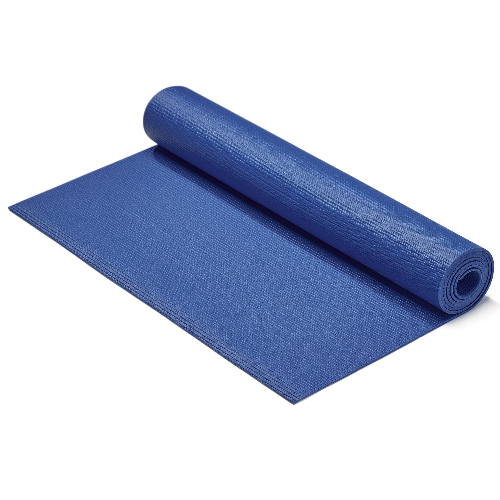 Sunny Health & Fitness Exercise Anti-Slip Yoga Mat Durable Non-Slip Compact Lightweight Cushioned Support for Standard or Hot Yoga, Pilates, Stretching Exercises, Meditation and Floor Workouts
