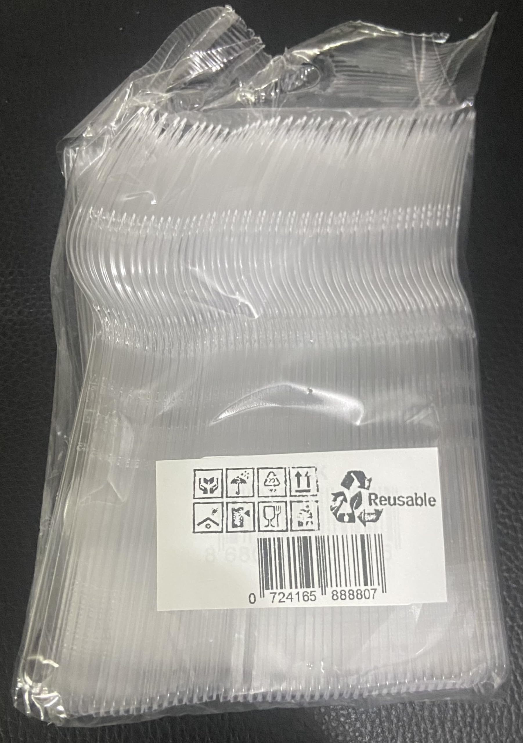 100 tenedores de plástico estables, reutilizables, tenedores de fiesta, cubiertos de plástico, reutilizables, aptos para lavavajillas