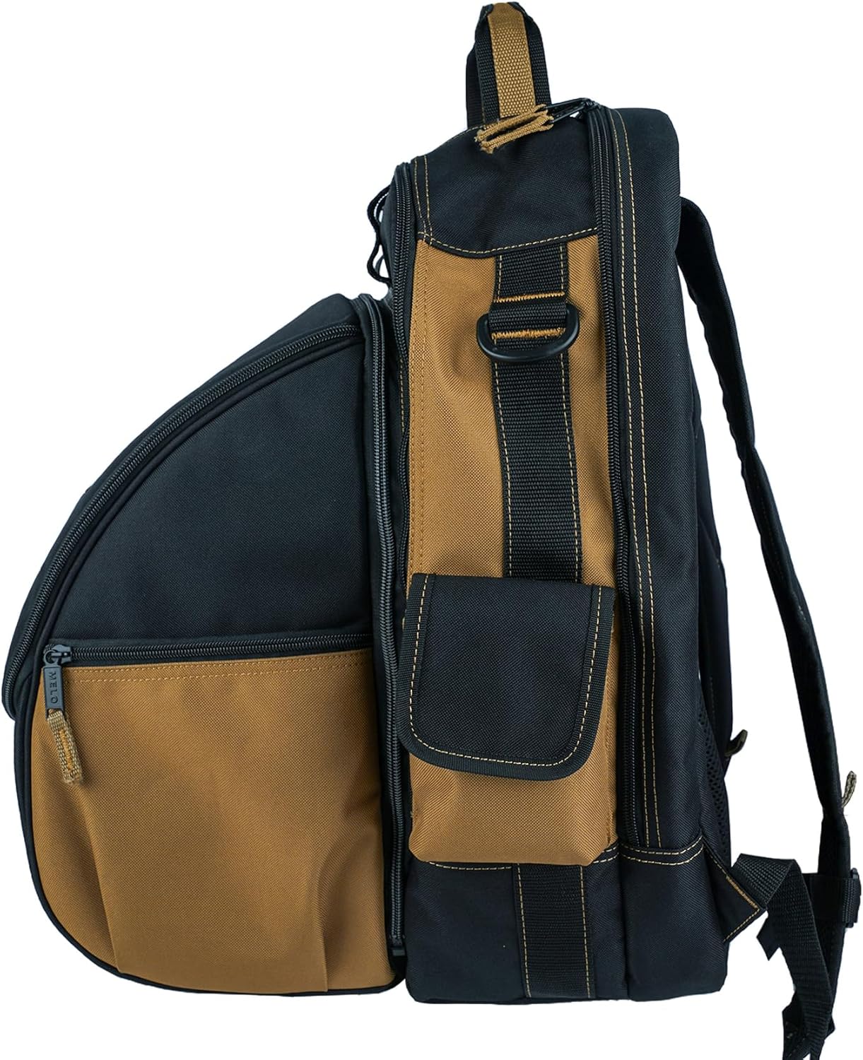 MELOTOUGH Welding Backpack for Tools and Helmet Extreme Gear Pack with Large Capacity Helmet Holder Luggage Storage Bag(Khaki