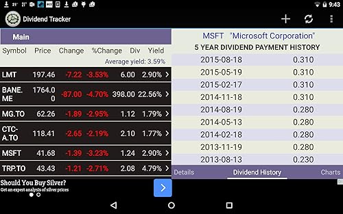 Stock Dividend Tracker