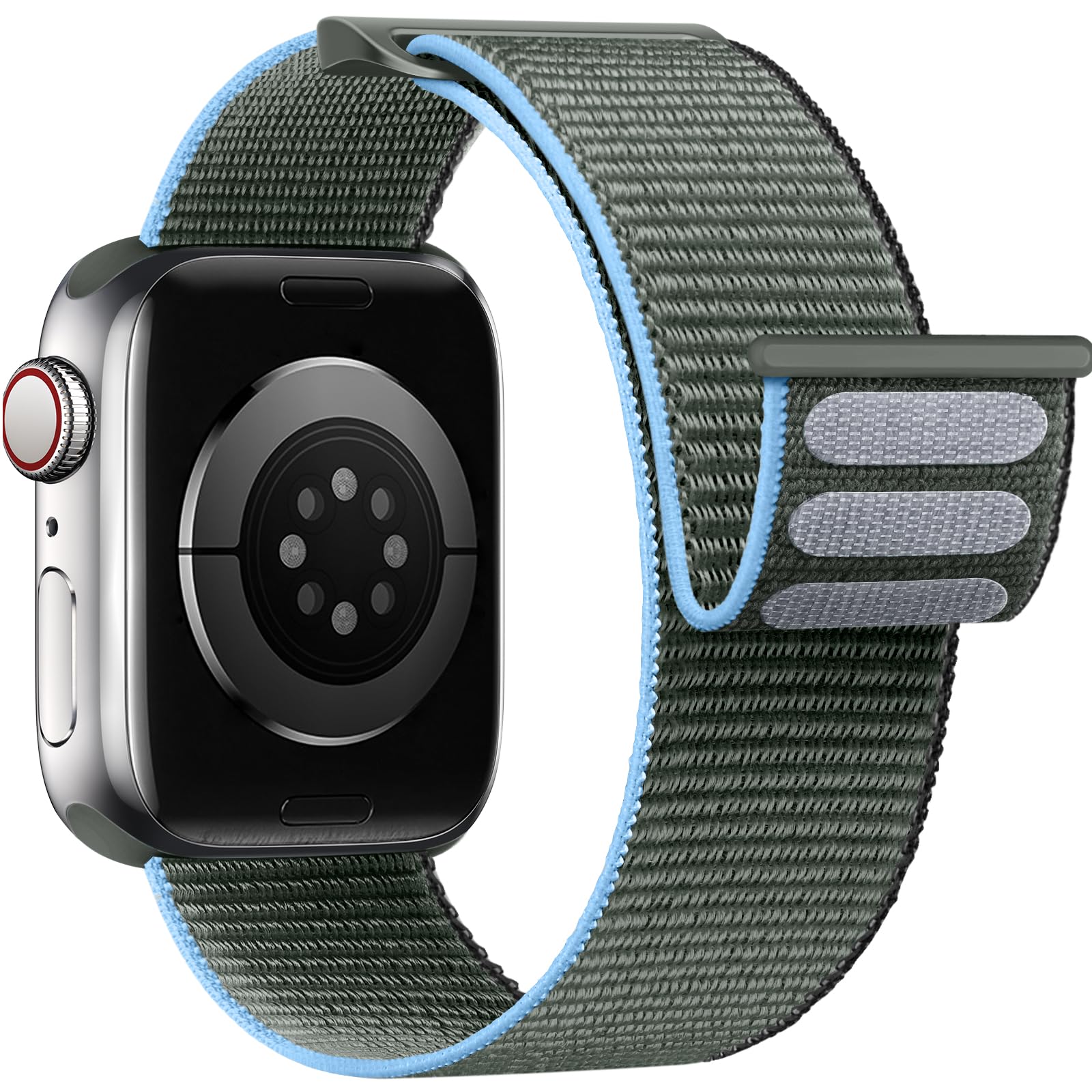 Yoohoo Nylon Straps Compatible with Apple Watch Straps 44mm 45mm 46mm 49mm 42mm(Series 3/2/1)Women Men,Upgraded Soft Nylon Replacement Bands for iWatch Series 11 10 9 8 7 6 5 4 3 2 1 SE3 Ultra3/Black — view 13