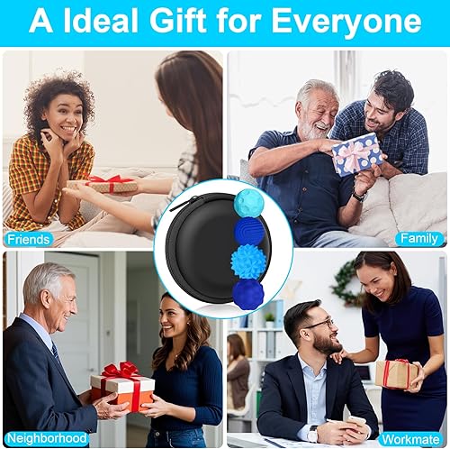 Miniatura 47 de BUSOHA Bolas de silicona para la ansiedad, paquete de 4 juguetes para adultos, juguetes sensoriales para adultos, adolescentes, regalos para calmar