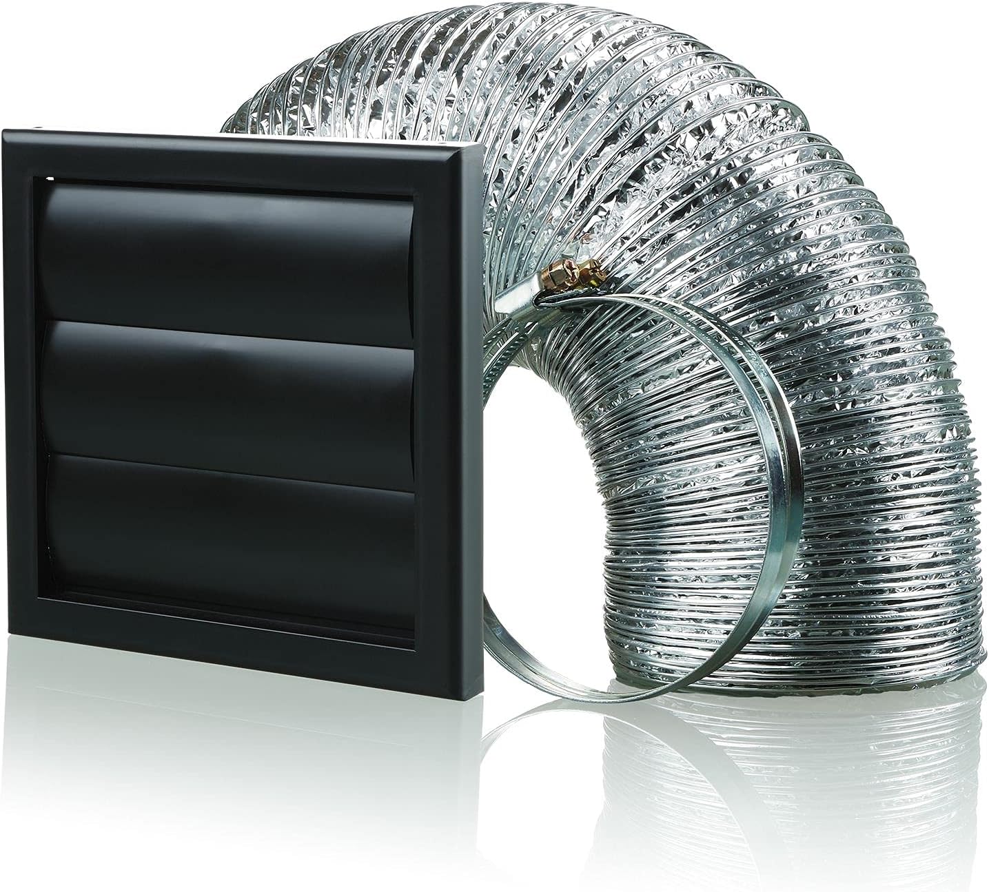 VENTS Black 4 inch Cooker Hood Tumble Dryer Bathroom Air Vent Full Kit