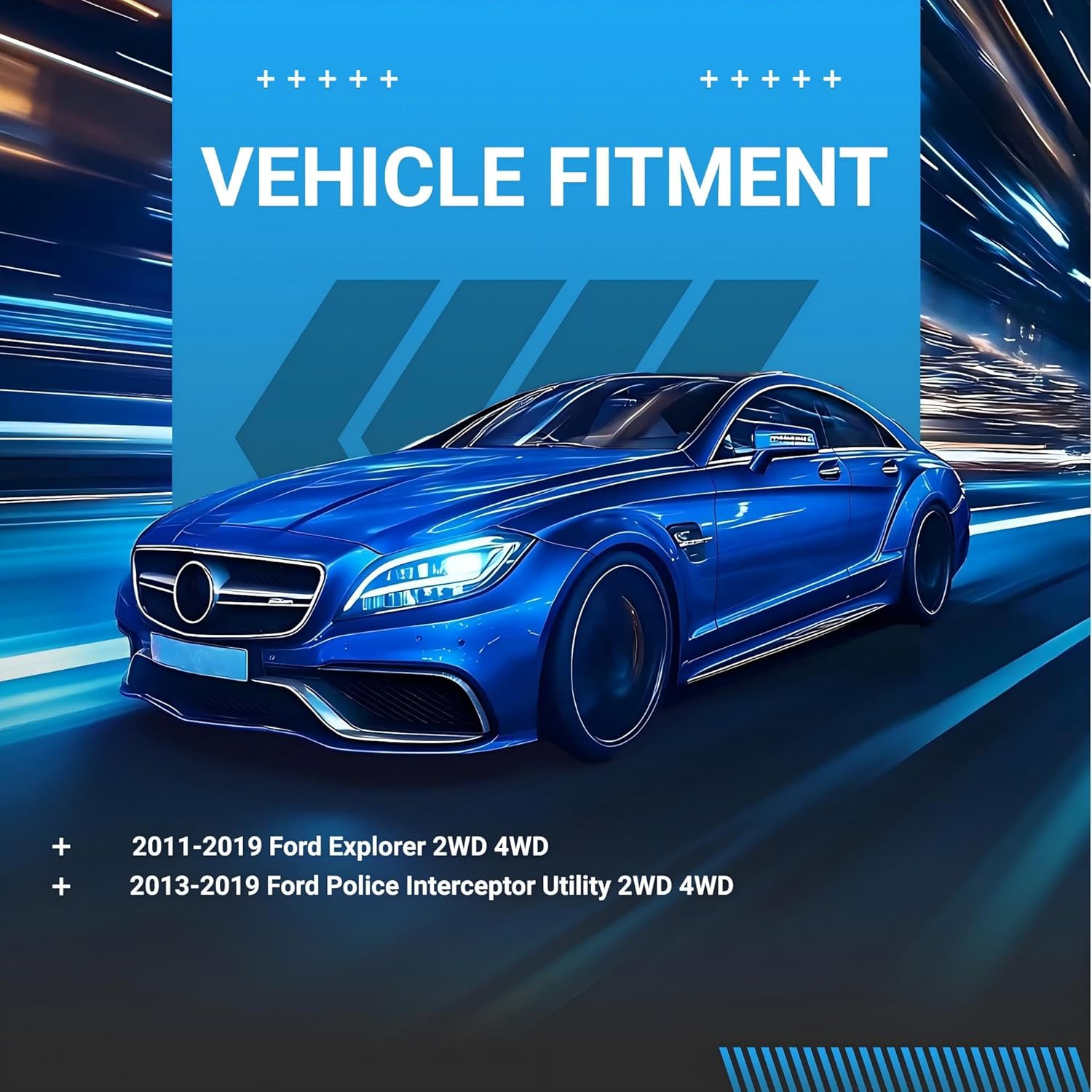 Front Lower Control Arm Compatible With 2011-2019 Ford Explorer, 2013-2019 Ford Police Interceptor Utility Suspension Control Arm Kit, Front & Rear Sway Bar Links Inner & Outer Tie Rod Ends