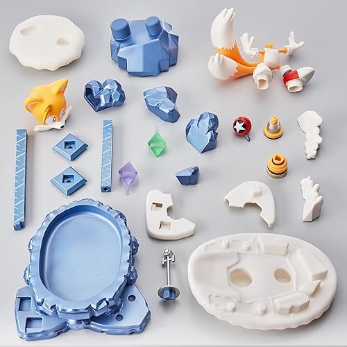 Miniatura 5 de CC Countdown Characters by Numskull - Figura coleccionable de Sonic the Hedgehog Tails 2023, mercancía oficial de SEGA, estatua del calendario de