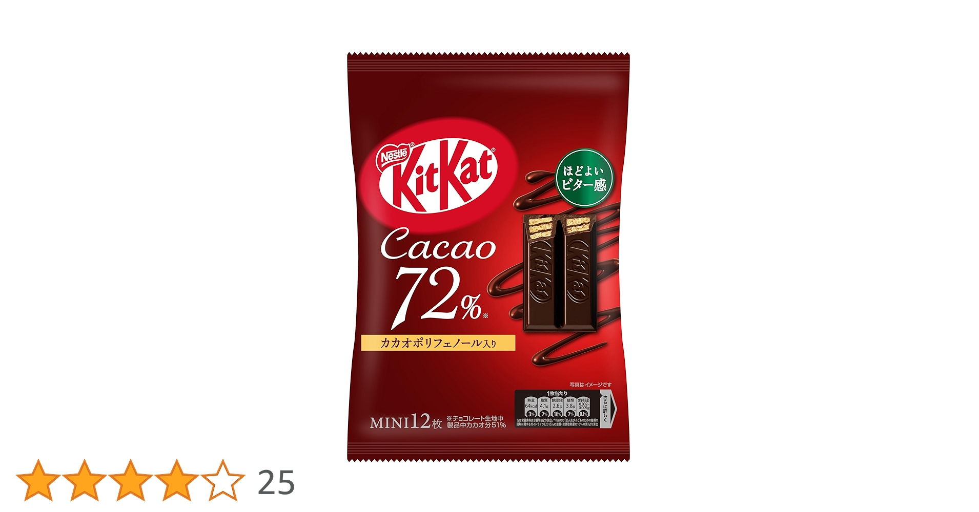 Amazon.co.jp: ネスレ キットカット ミニ カカオ72% 12枚×12袋