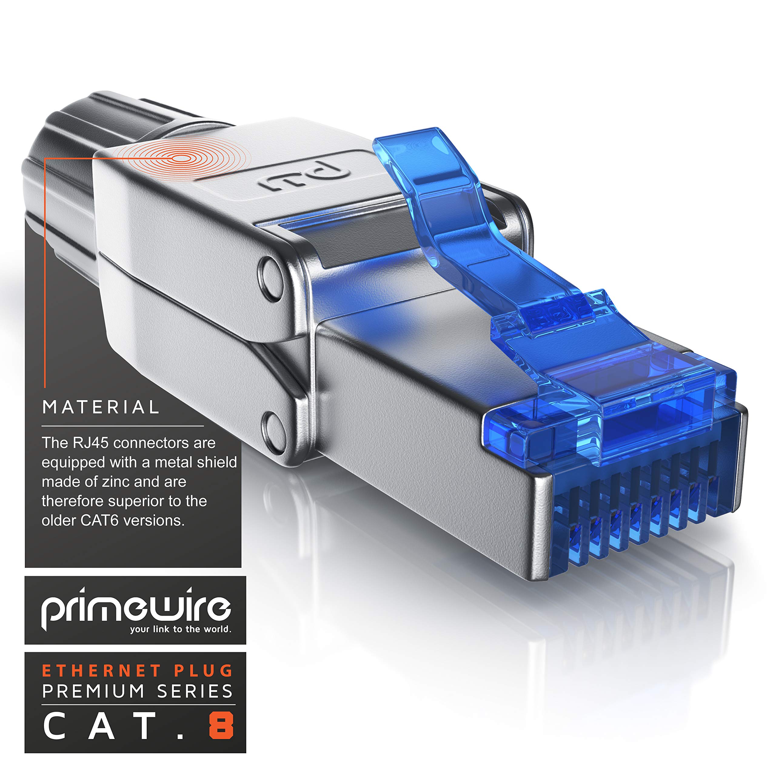 Fiche Rj45 Lot De 4 Connecteurs RJ45 CAT 6A/7 Odedo - Montage Sans Outil Pour Réseau 10 Gigabit Prise Réseau Sans Outil