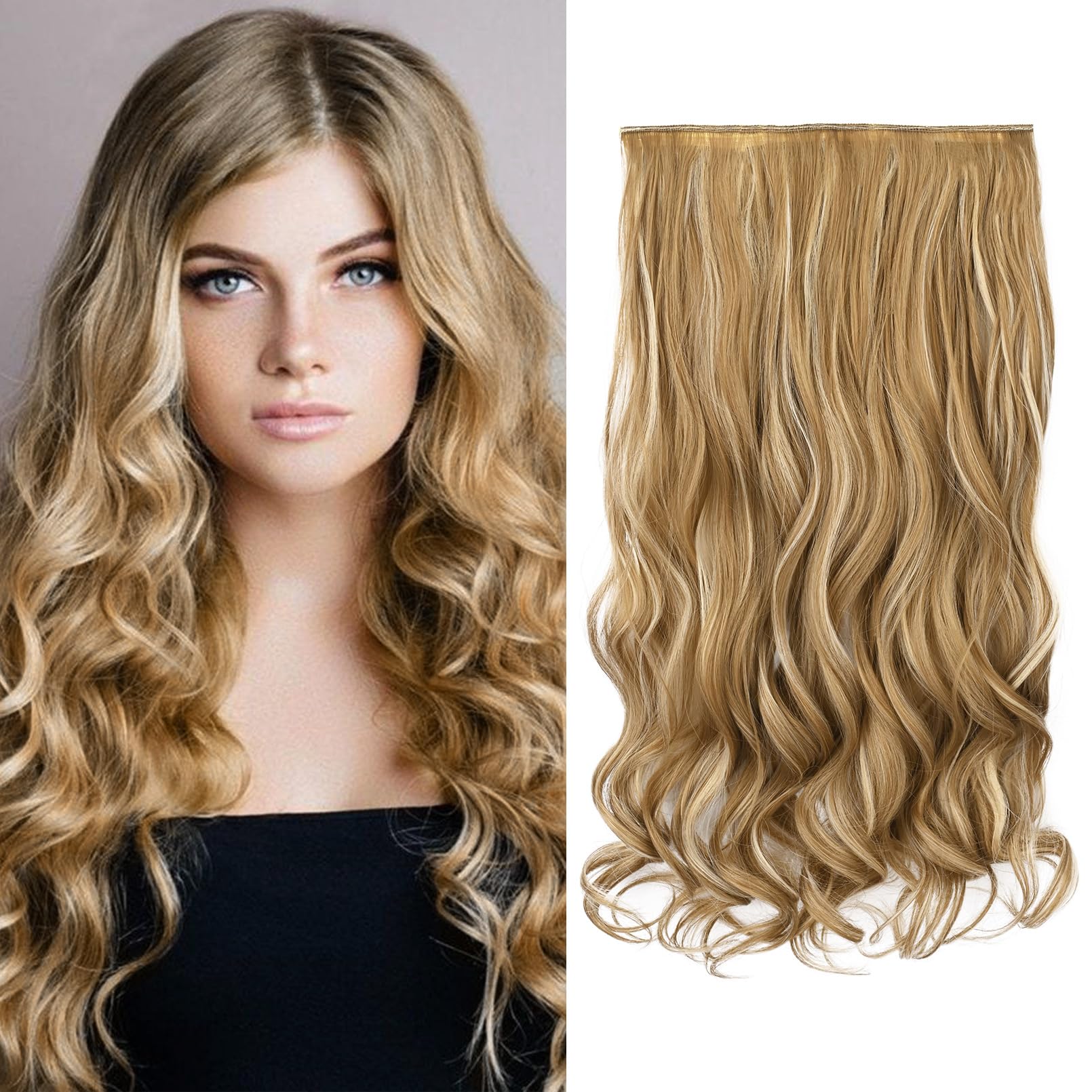 Photo 1 of REECHO 20" Curly Synthetic Hair Extensions - Medium Blonde