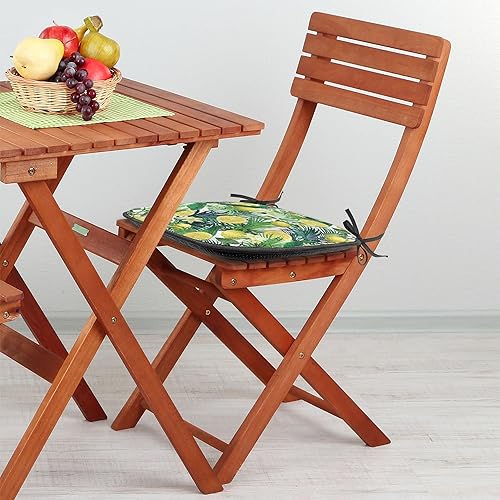 Miniatura 2 de Ambesonne Nature - Juego de 6 cojines de asiento para silla, plantas tropicales con hoja perenne grande, gráfico de palmera botánica, palmera y