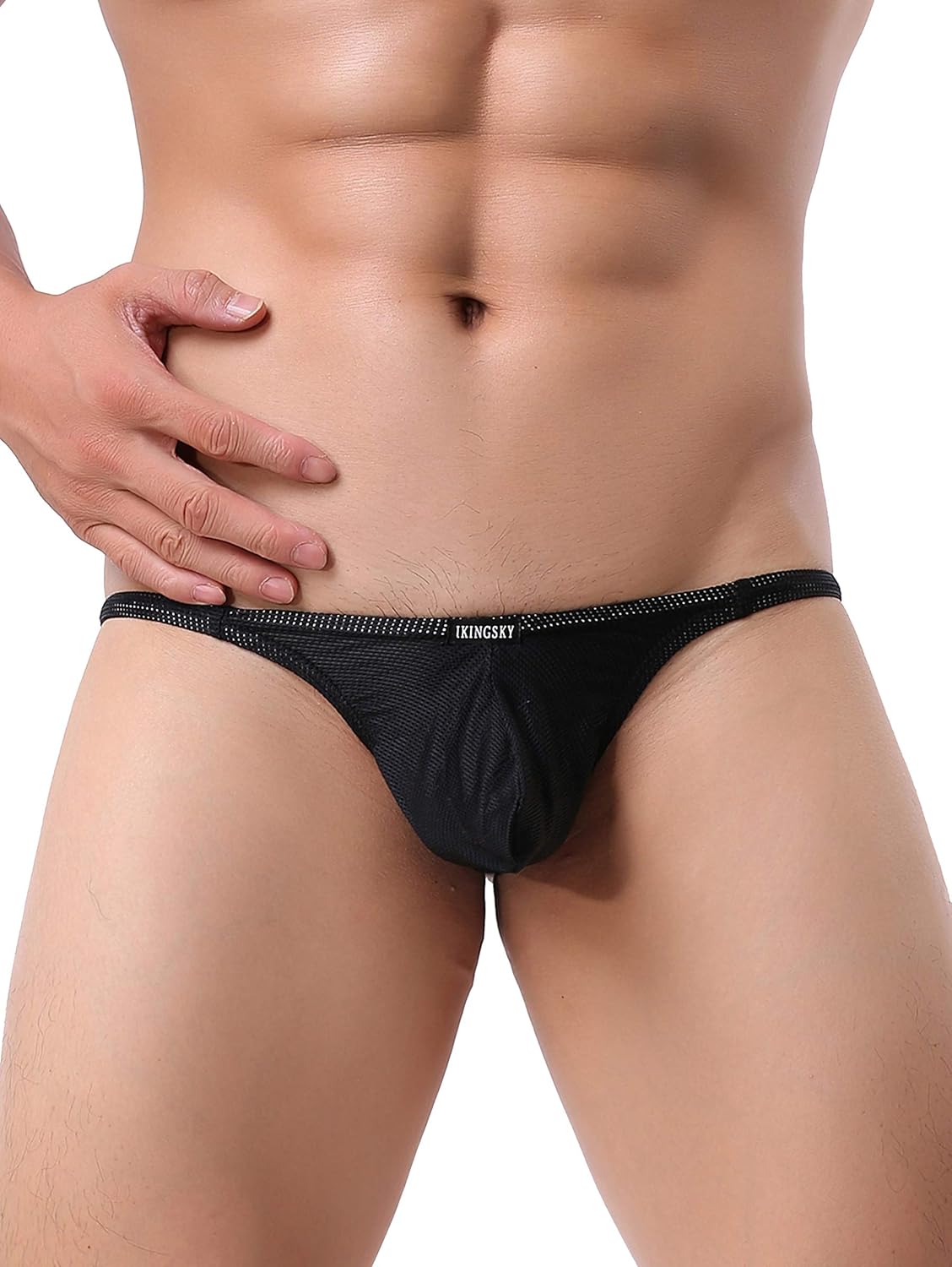 iKingsky Men's Pouch G-string Underwear Big Package Y-Back Panties Breathable Bulge Thong - Image 5