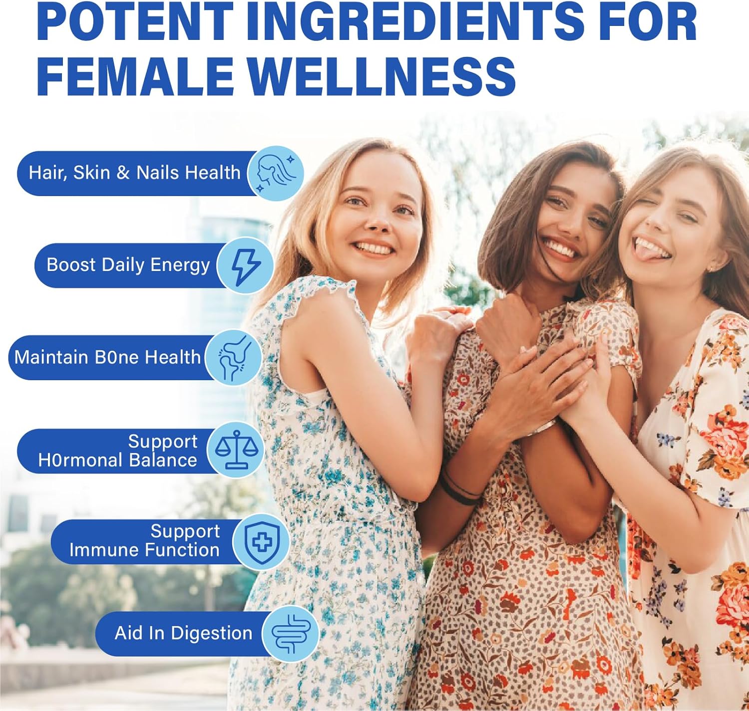 Multivitamin for Women Gummy Vitamins - Methylated B Complex with Iron, Calcium, Collagen, Biotin, Vitamin A, C, E, D3, Inositol - Womens Multivitamin Gummies for Skin, Energy & Immune Health - Image 4