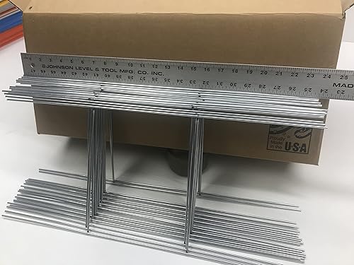 Miniatura 5 de Paquete de 10 carteles para patio, 10 estacas de alambre de 24 pulgadas, calibre 9, galvanizado, doble marco en H, 24 pulgadas de alto, soporte de