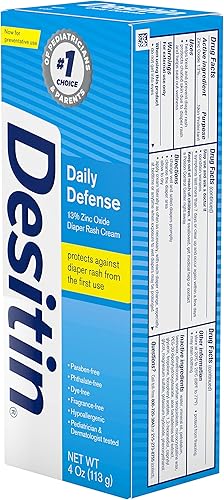Miniatura 10 de Desitin Daily Defense - Crema antidermatitis para pañales con óxido de zinc para tratar, aliviar y prevenir la dermatitis del pañal, hipoalergénica,