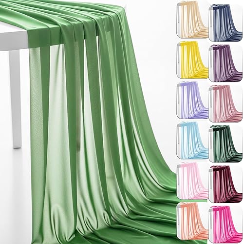 Miniatura 16 de Tela de gasa de 60" por yarda precortada, tela transparente para drapeado de arco de boda, tela para decoración de fondo de fiesta, decoración de