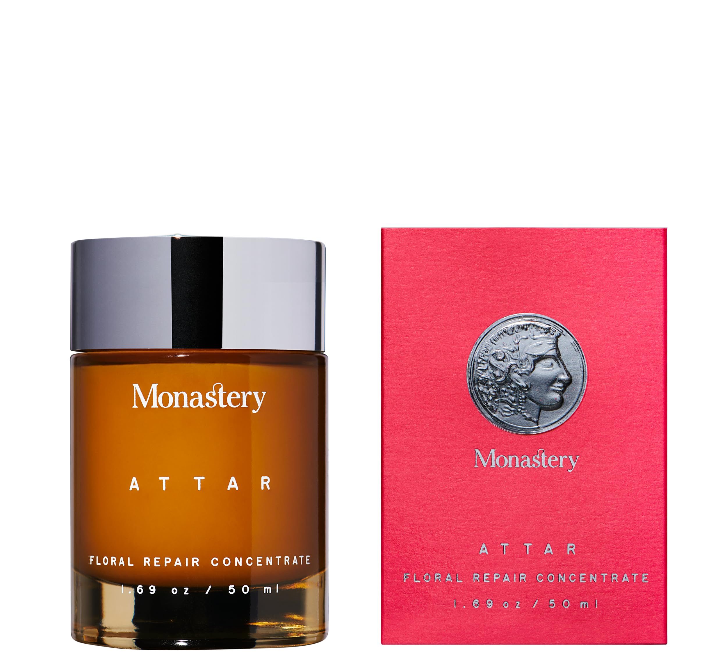 Attar Floral Repair Concentrate, 50ml, Face Moisturizer, Essential Oil Free, Nourishing Balm for Radiant Glow, Hazelnut, Rosehip Seed, Rare Rose Extracts, Jasmine Sambac