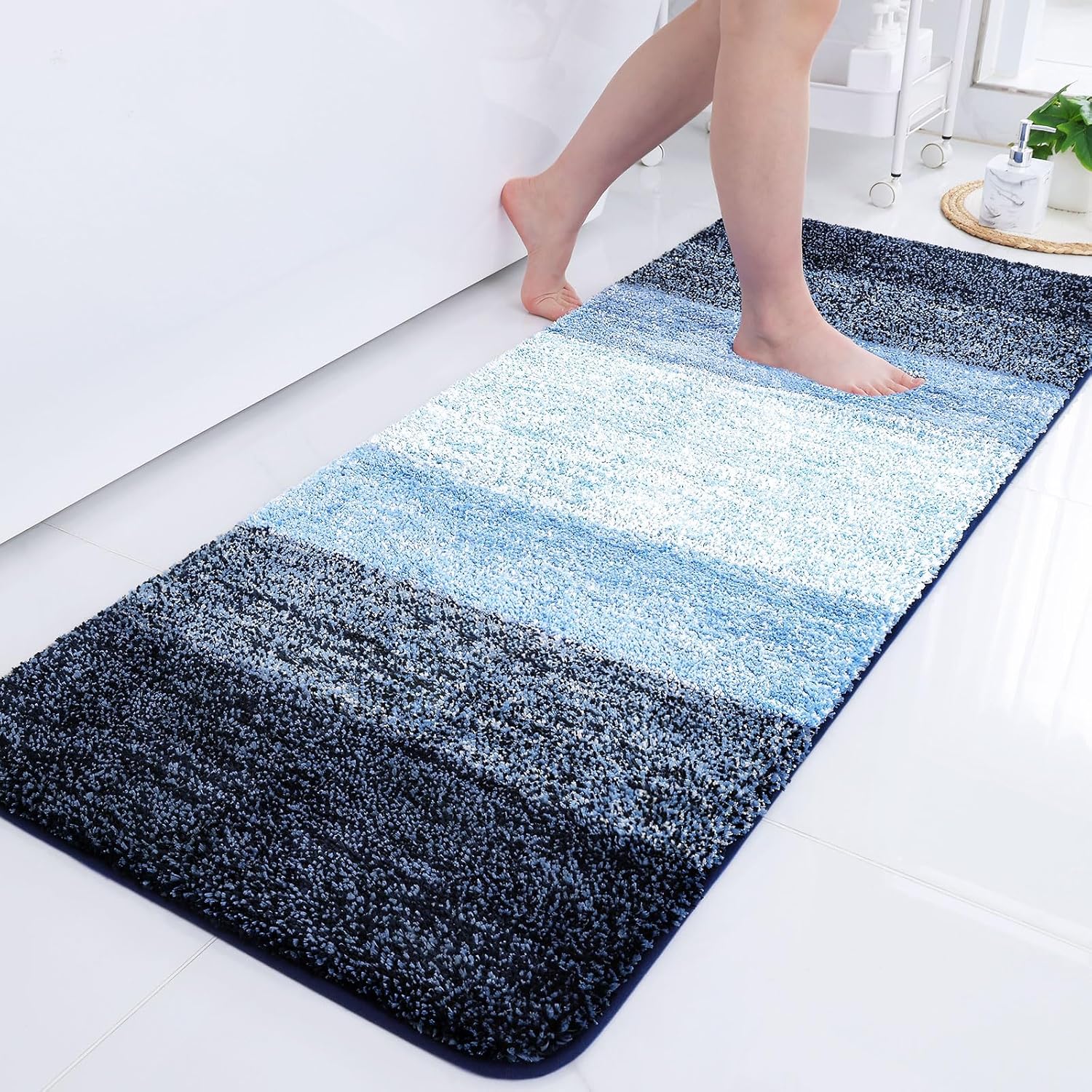 Arotive Microfiber Bathroom Rugs, Shaggy Soft and Absorbent