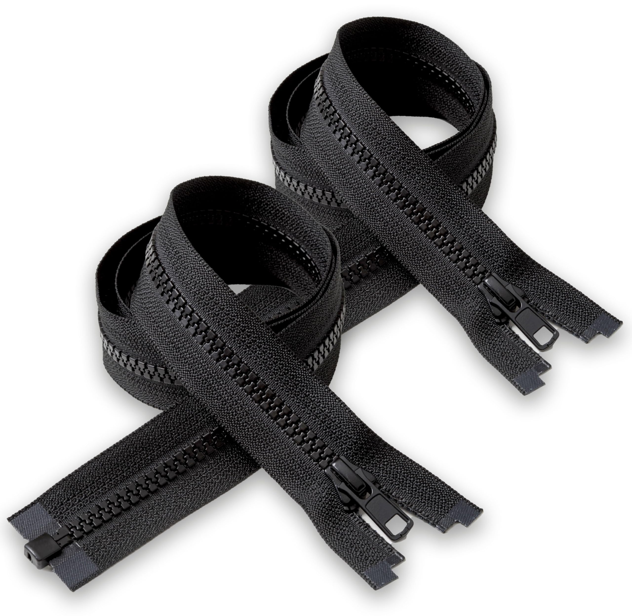 IPEA Reißverschluss Schwarz – 2 Stück, 80 Cm Lang, Größe #5, 30 Mm Breit, Für Jacken & Näharbeiten