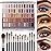 UCANBE 60 Colors Naked Eyeshadow Palette + Makeup Brush Set, All in One Nude Neutral Smokey Makeup Pallet with Brushes, Pigmented Warm Matte Shimmer Powder Eye Shadows Cosmetic Halloween Beauty Kit